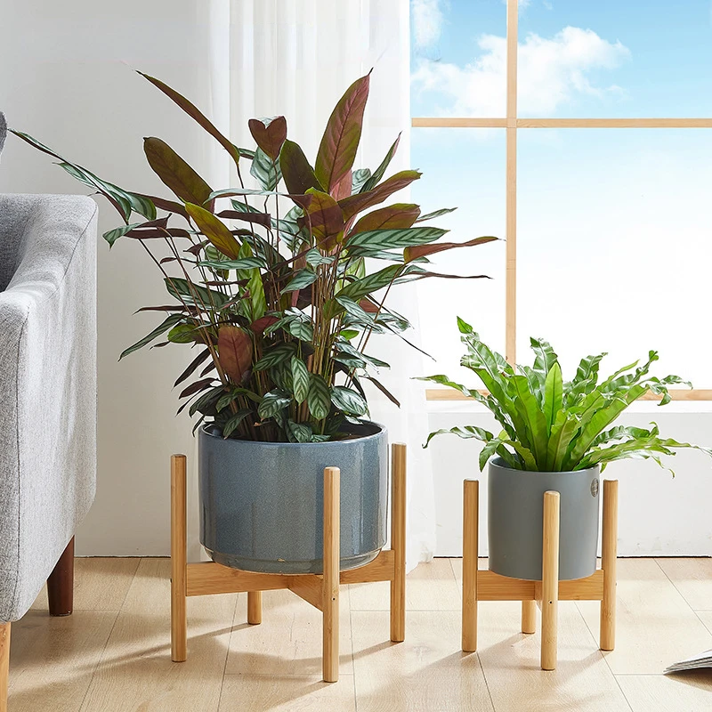 Nordic Flower Pot Rack Cross Shaped Indoor Small Flower Rack Floor Standing Storage Balcony Living Room Plant Stand Shelf