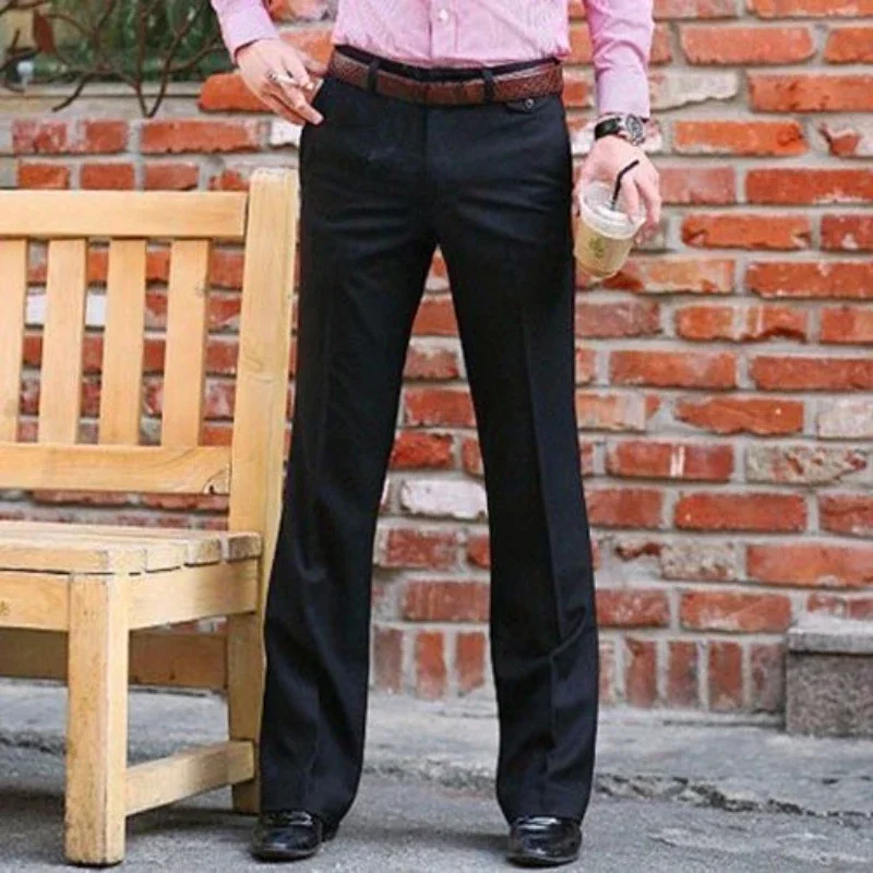 thumbnail image 1 of Pantalones trenzados de sastrería social para hombres, pantalones de traje de corte entallado para hombre, pantalones de talla grande para negocios, de lujo, finos, informales, elegantes, baratos, 1 of 4