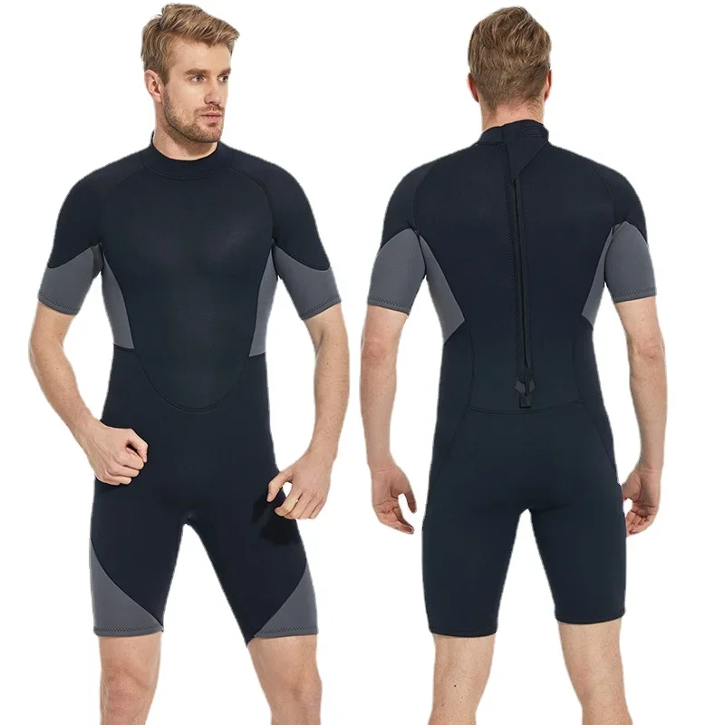 Men's Neoprene Spearfishing Wetsuit Short Sleeve Scuba Diving Suit One Piece Surfing Jellyfish Wet Suit 2mm 3mm diving suits
