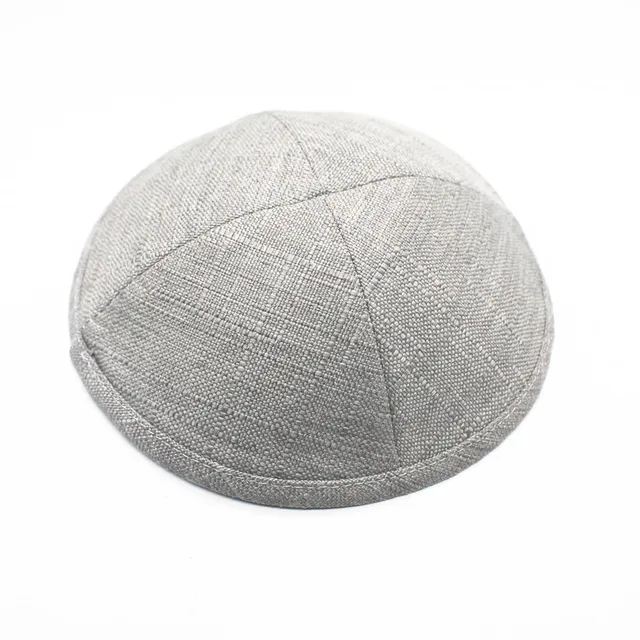 JL Kippha's Cuir Noir Et Argent Kippa Kippa Juive Yaaka Kippa Israël Cap Judaica