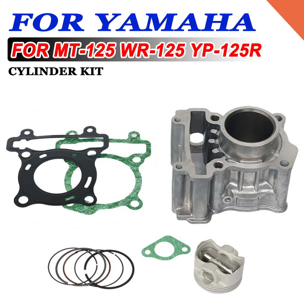 Motorcycle 52mm Cylinder Block Gasket KIT Piston Set Ring for YAMAHA MT 125 XMAX 125 YZF R125 YZF-R125 WR 125 WR125X WR125R