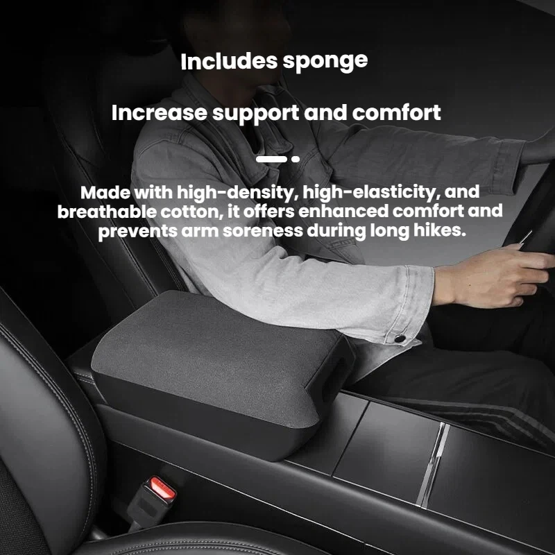 For Tesla Model YL Launch/ Y Juniper/ 3 Highland 2024-2026 Center Console Arm Rest Lid Armrest Box Height Increasing
