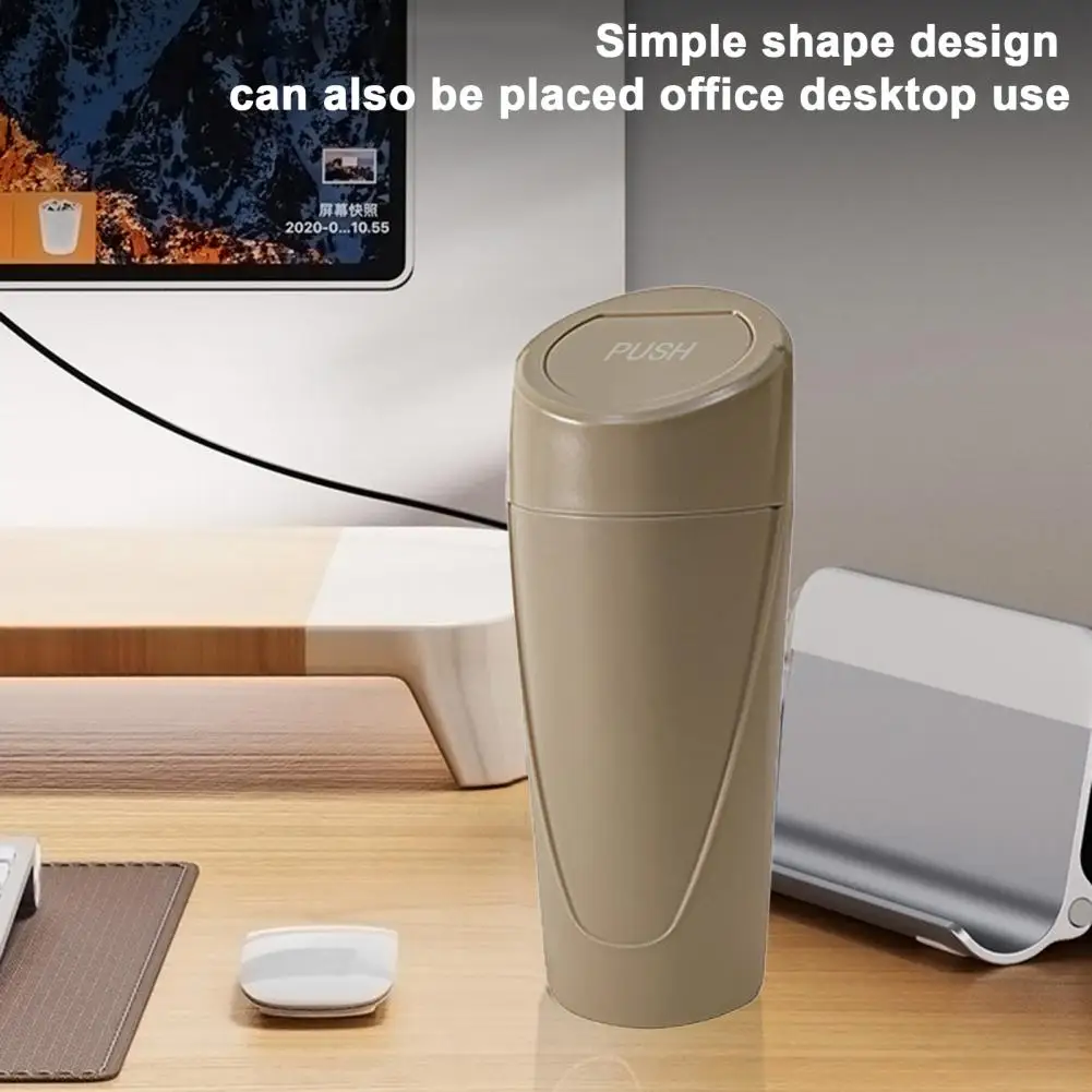 Mini Car Trash Can with Lid Leakproof Vehicle Garbage Container Automotive Waste Bin Ash Holder Car Interior Organizer Box
