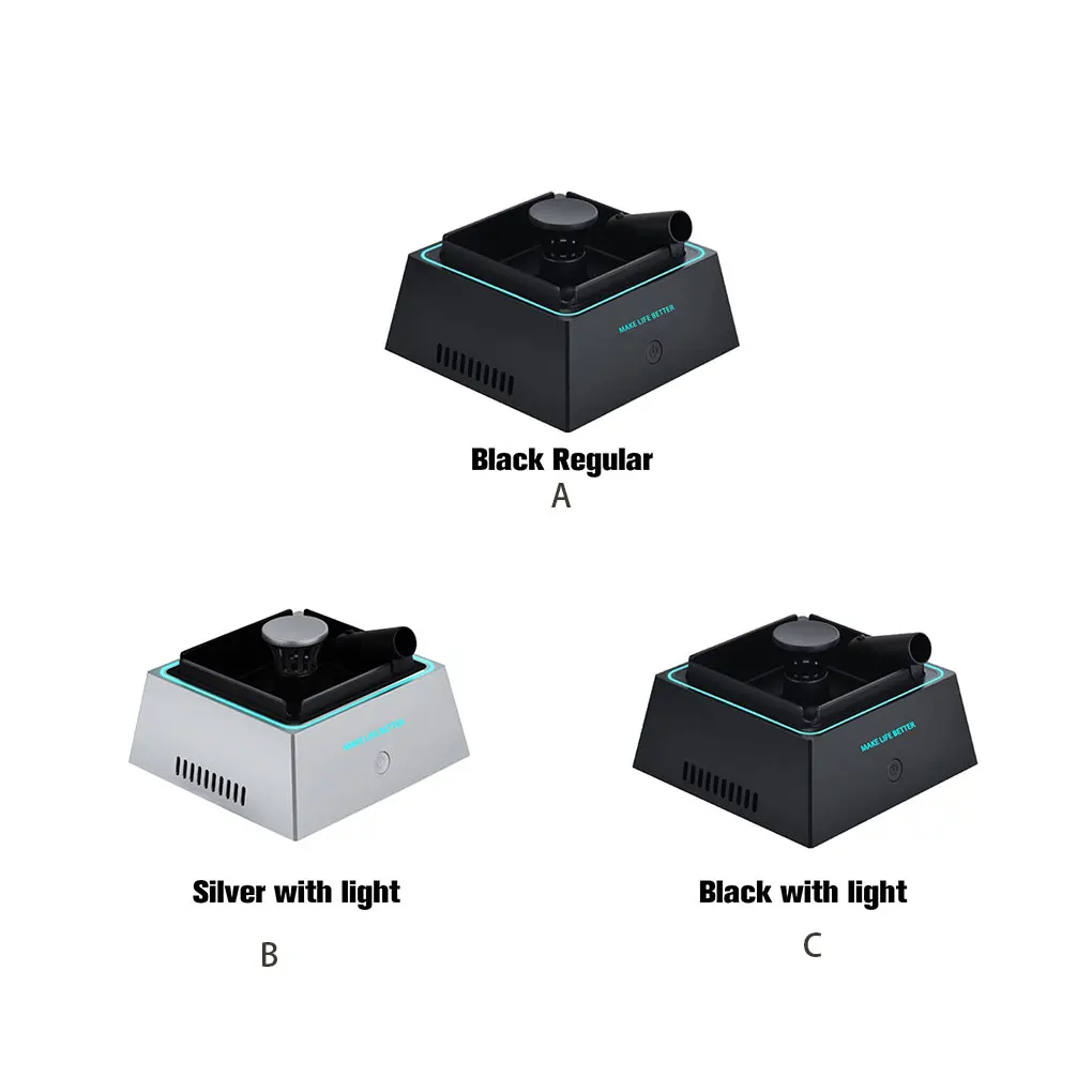 

Удобный поднос для очистителя дыма-стильный и прочный многофункциональный очиститель воздуха, простой в употреблении пепельница, подарок, портативный, черный с искусственным