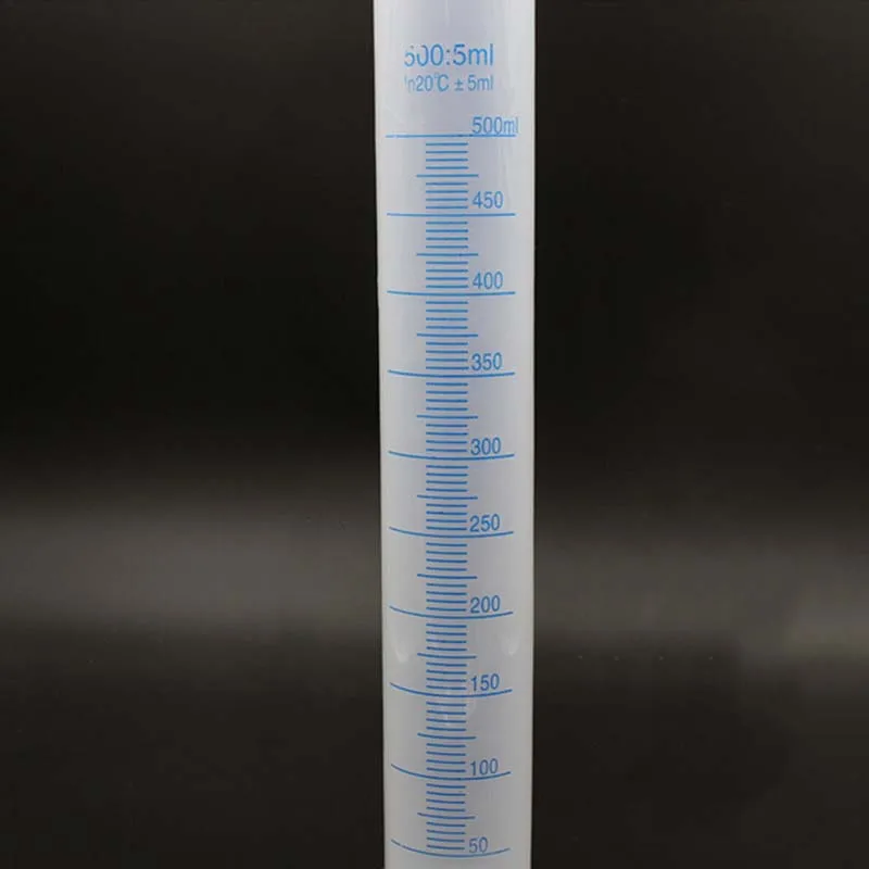 1Pcs 500ml Plastic Measuring Cylinder Thicked PP material Chemistry laboratory Equipment Graduated Cylinder