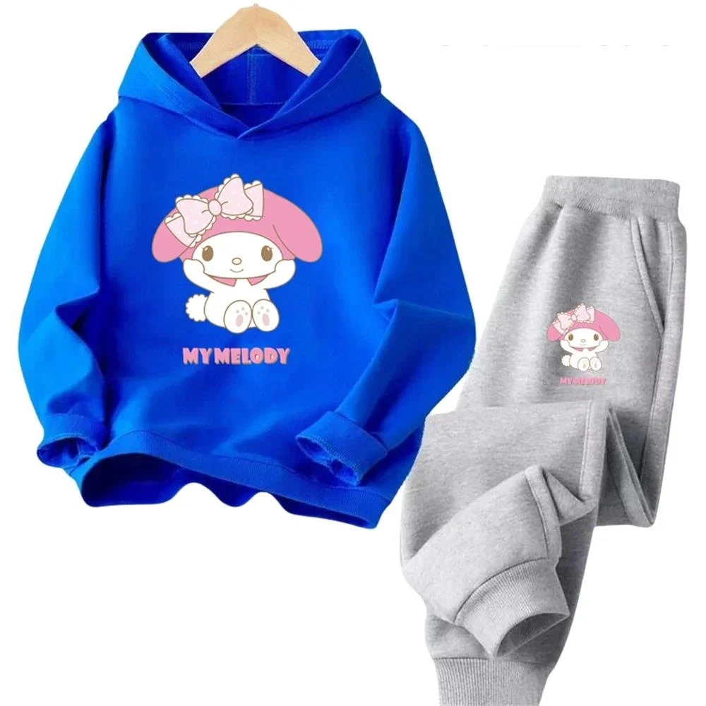 thumbnail image 1 of Conjunto de sudadera con capucha de Sanrio con estampado de dibujos animados de primavera y otoño para niños, ropa para niñas My Melody, 1 of 5