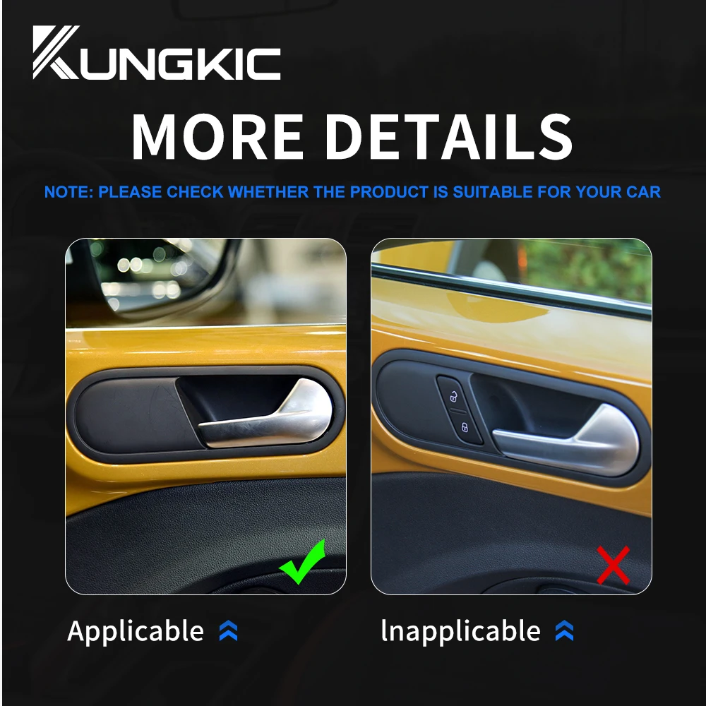 폭스바겐 비틀 2012 2013 2014 2015 2016 2018 2019용 Real Soft Carbon Fiber 내부 도어 핸들 스티커 LHD RHD 액세서리