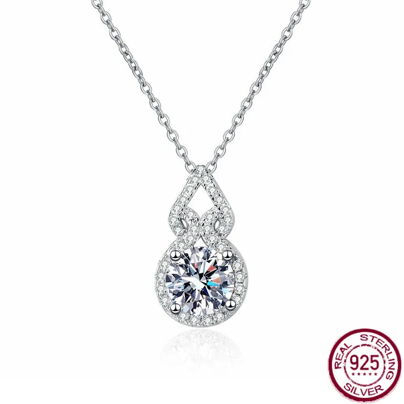 

925 Silver Pendant Mosang Diamond Necklace Gourd Pendant 1 Carat Engagement Fashion Jewelry Wholesale
