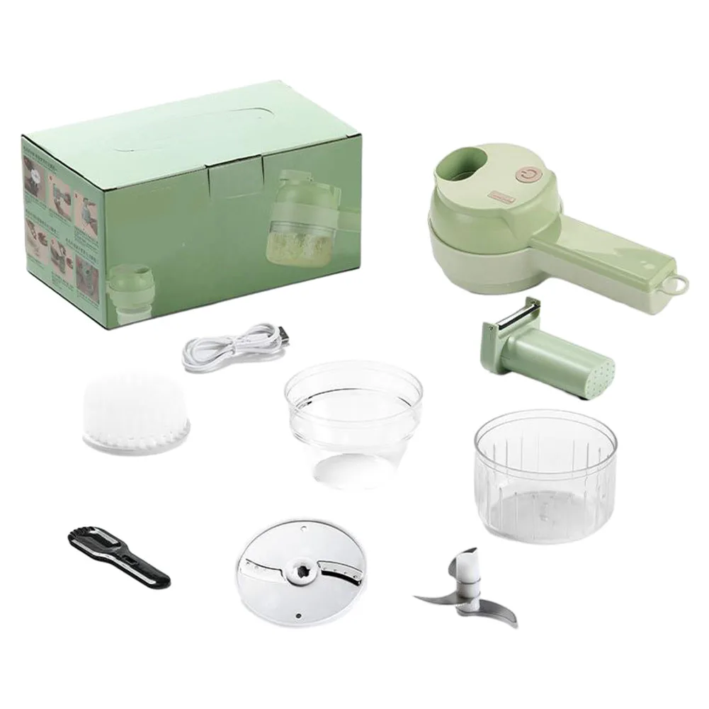 

Portable Electric Vegetable Cutter Set Multi functional Kitchen Tool Quick and Easy Food Preparation User friendly Design