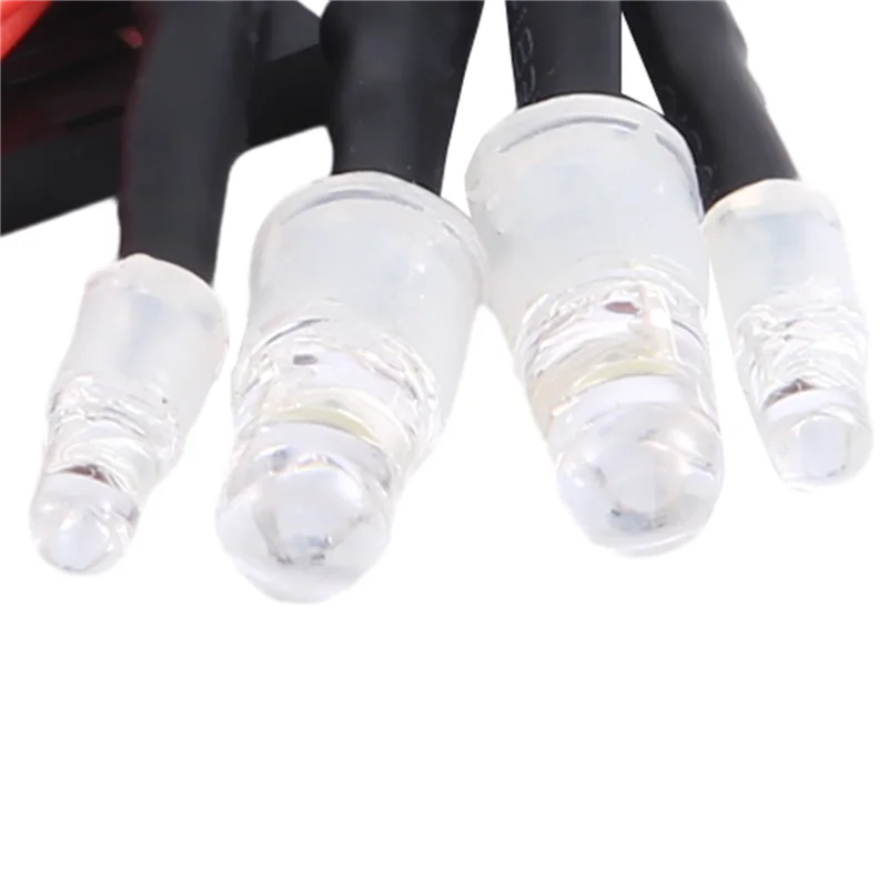 ZIZI 4 LED RC LED 라이트 키트 (1/10 RC 자동차 트럭 크롤러 RC 모델 드리프트 자동차 헤드라이트 테일라이트, 5mm & 3mm, 흰색 빨간색, 간편하게 설치 가능)