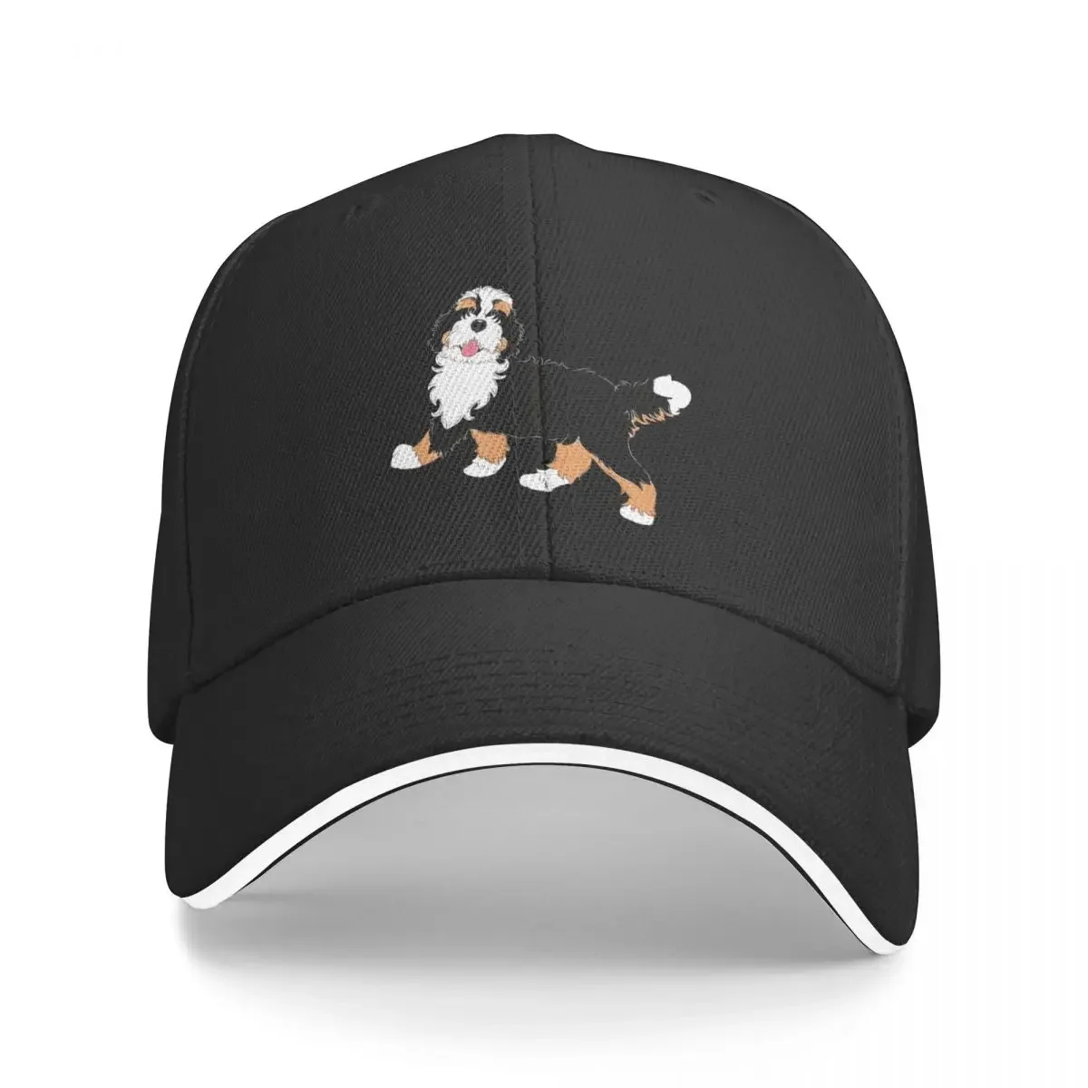 

New Tri Color Bernedoodle Baseball Cap Bobble Hat Beach Cap Men's Women's
