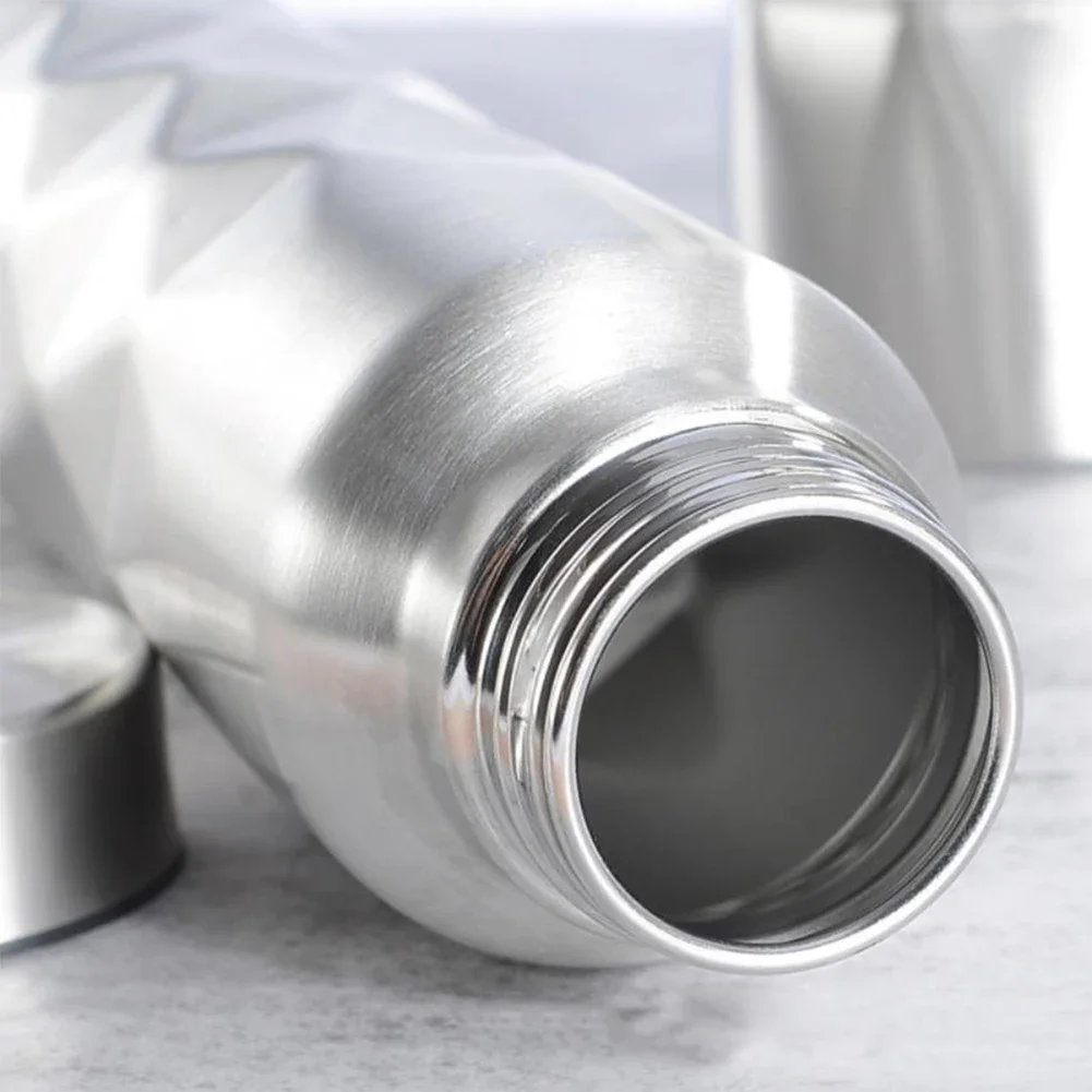 Sports Water Bottle 1000ml Stainless Steel Single-wall Leak-Proof for Fitness Gym Camping