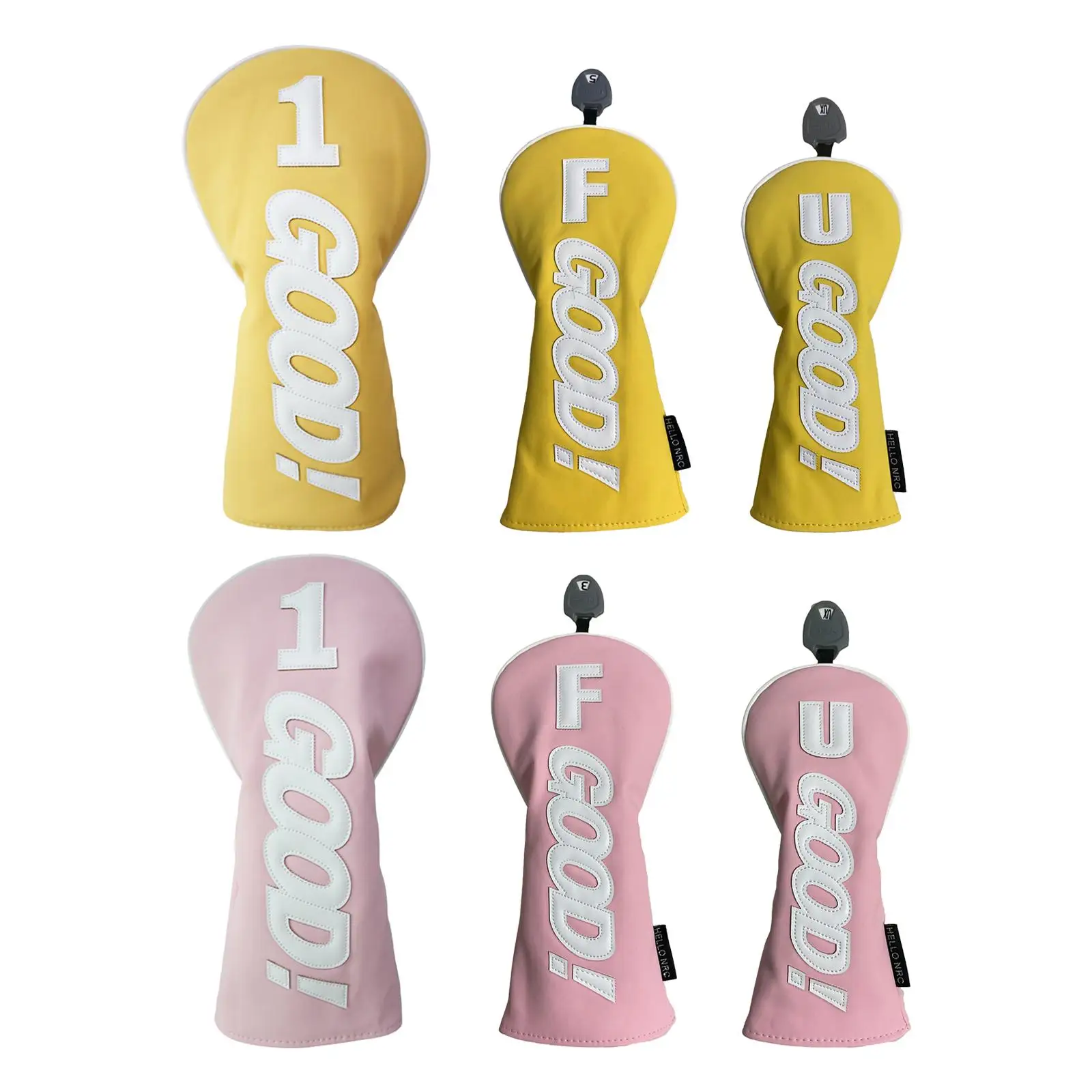 

Wood Headcover Long Neck Golfer Gift Replacement Waterproof Golf Accessories PU