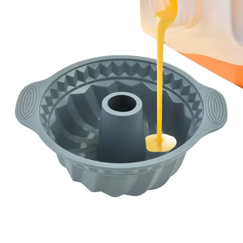 

Silicone Bundt Mold Silicone Baking Mold With Sturdy Handles Cake Molds For Cake Brownie And Monkey Bread