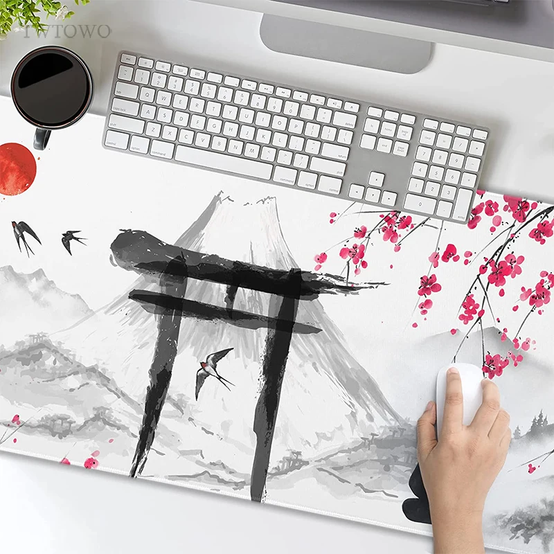 Japanese Ink Mouse Pad Gamer Xl Custom New Mousepad Xxl Mechanical