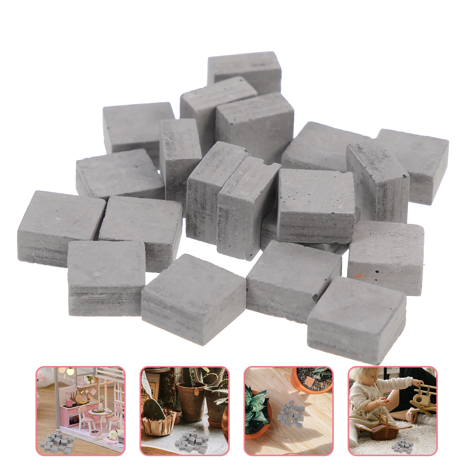 

20 Pcs Simulated Bricks Simulation Miniature Microlandscape Decoration Ornament DIY Sand Table Model Wall