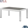 Weather Resistant Aluminum Outdoor Coffee Table Patio Poolside Modern Easy Clean Contemporary Design Relaxation Entertainment 1