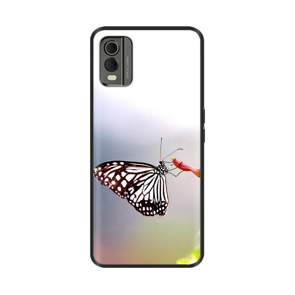 Stylish Black Silicone Shockproof Phone Case - Soft Painted Bumper Cover