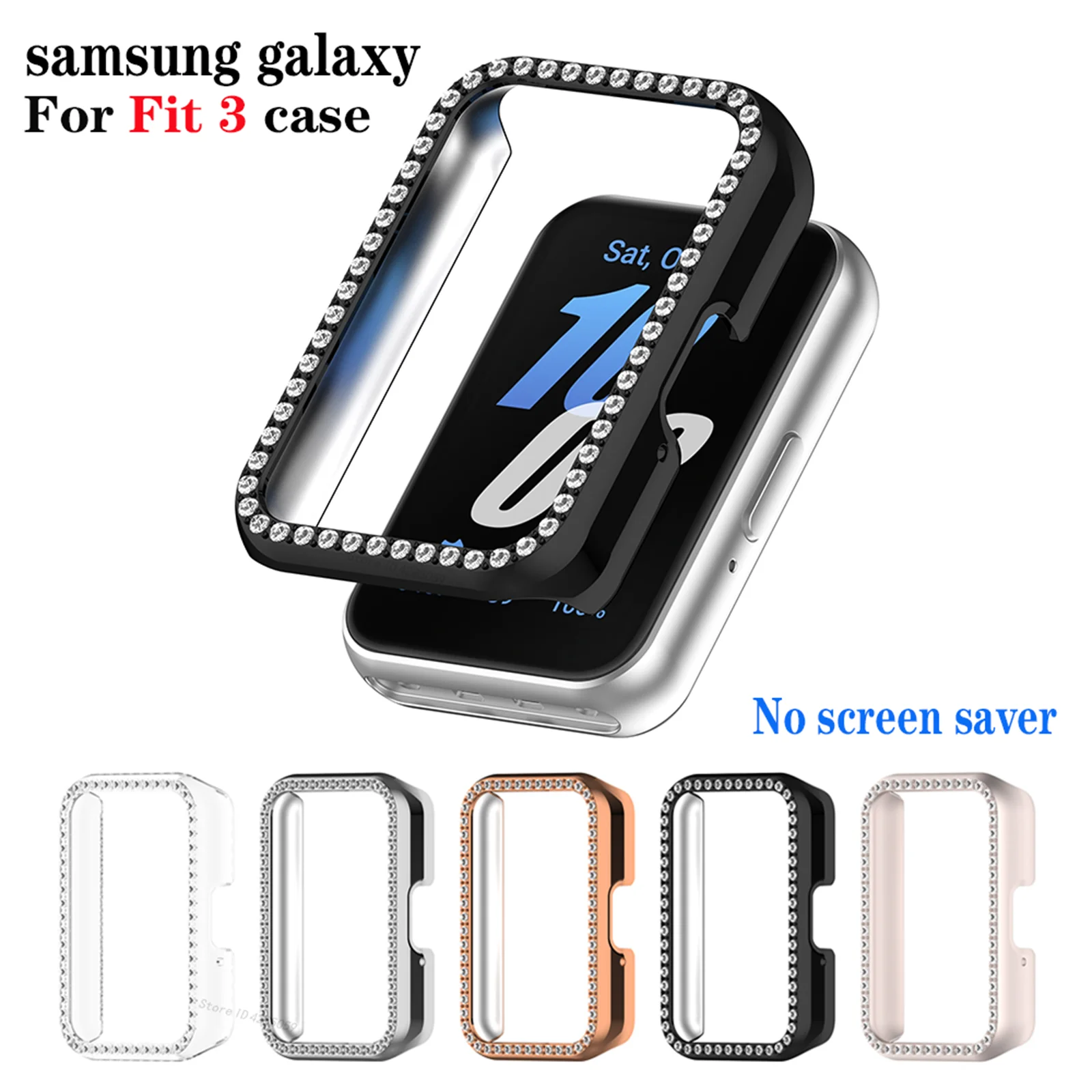 Durable Hollow Protective Bumper Case for Samsung Galaxy Fit 3 - Smart Watch Cover Accessory (No Screen Protector)