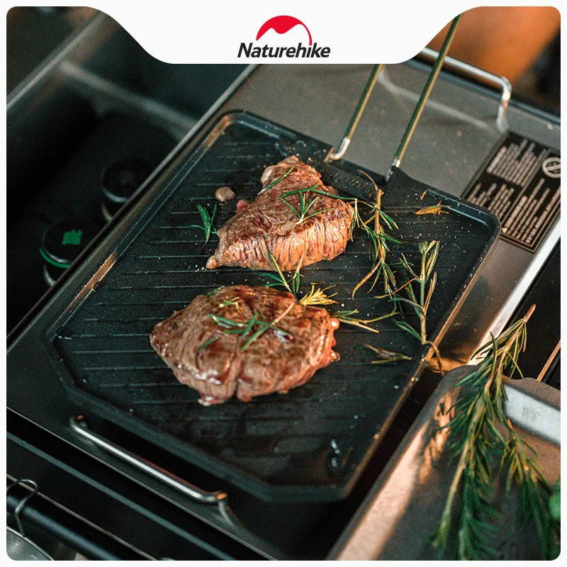 Naturehike New Non Stick Frying Pan Outdoor Camping Barbecue Plate Cassette Oven Barbecue Plate