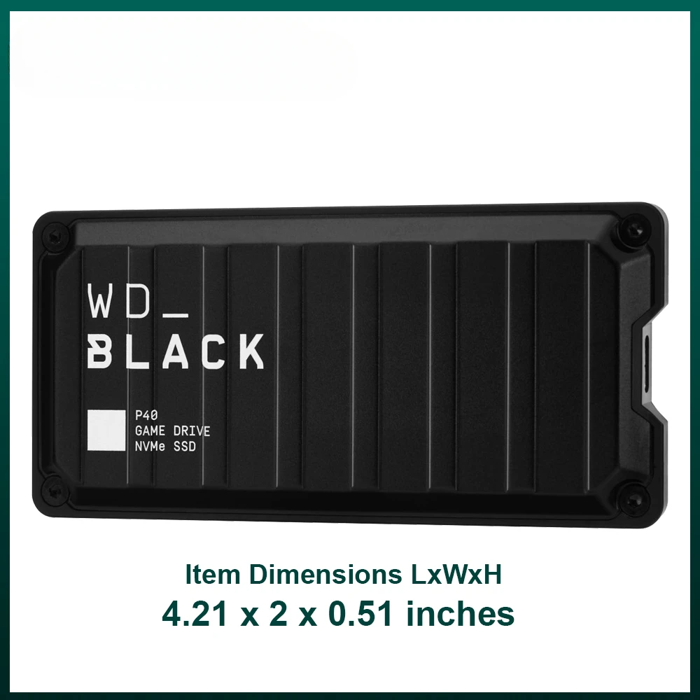   WD  P40  ̺, USB 3.2, ִ 2000 MB/s RGB , PS5 Xbox ޴  ָ Ʈ ̺