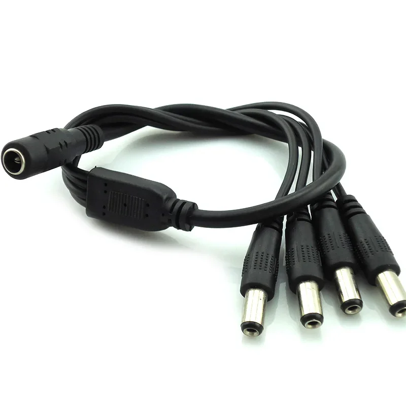 

12V DC Power Supply 1 Female to 2 3 4 5 8 Male way Splitter Plug extension Cable cord connector 5.5*2.1mm for Led strip light