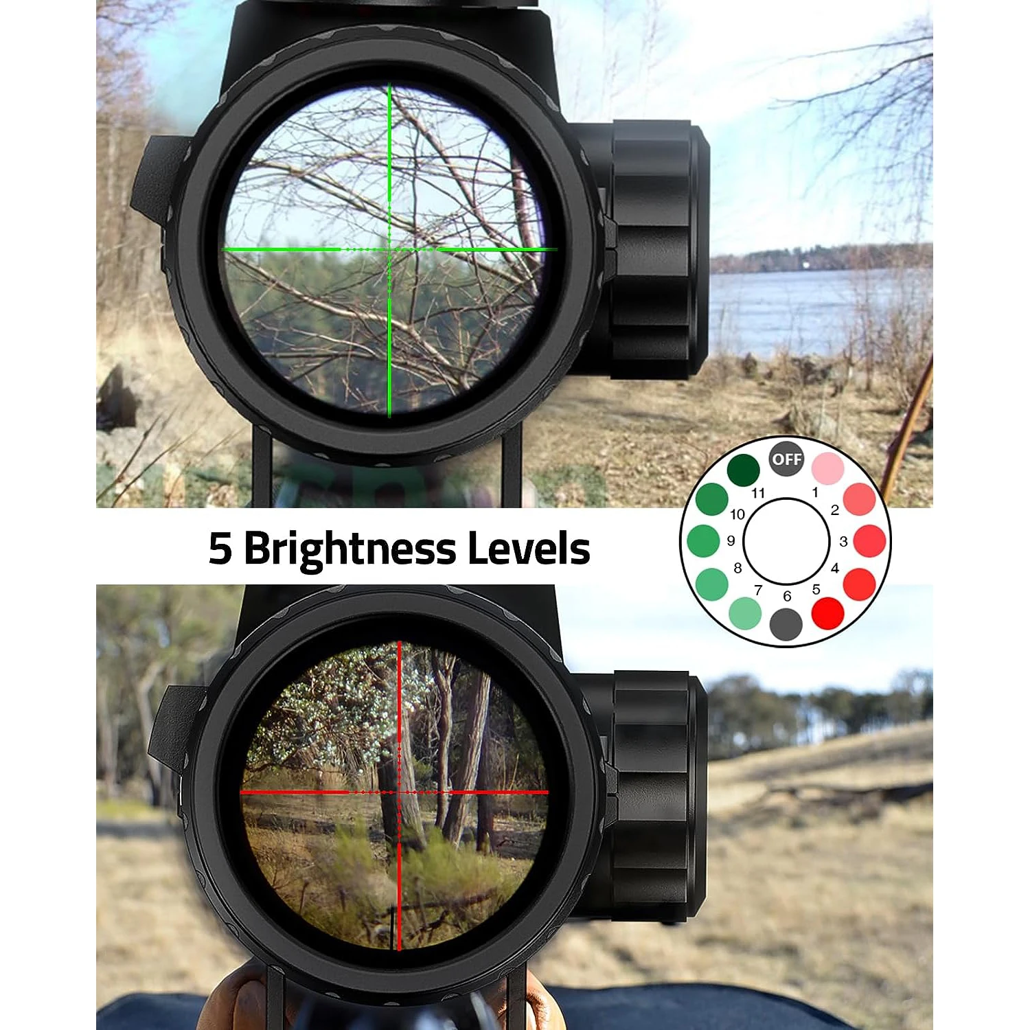 3-9x40 Hunting Riflescope Optical Scope Red Green Illuminated 11/20mm Rail Air Rifle Optics Hunting Airsoft Rifle Scopes
