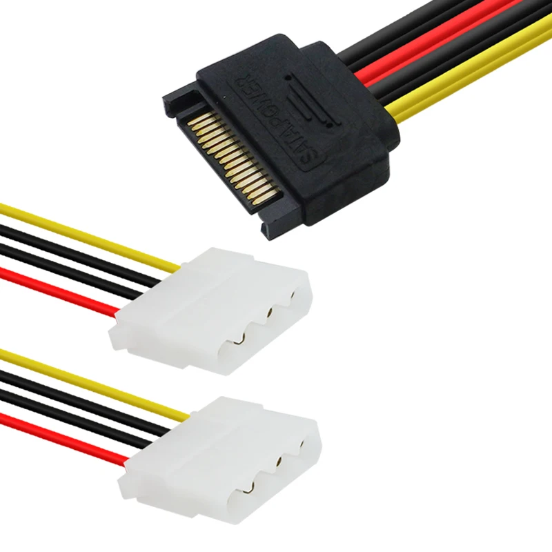Cable Divisor De SATA 15 Pin Macho A 2xSATA 15 Pin Hembra
