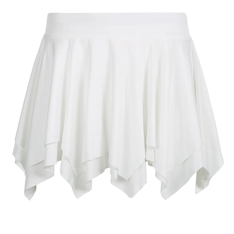 Women Asymmetrical A-line Pleated Mini Skirt Low Waist Fairycore Sweet Short Skirts Aesthetic Cute Coquette Outfit