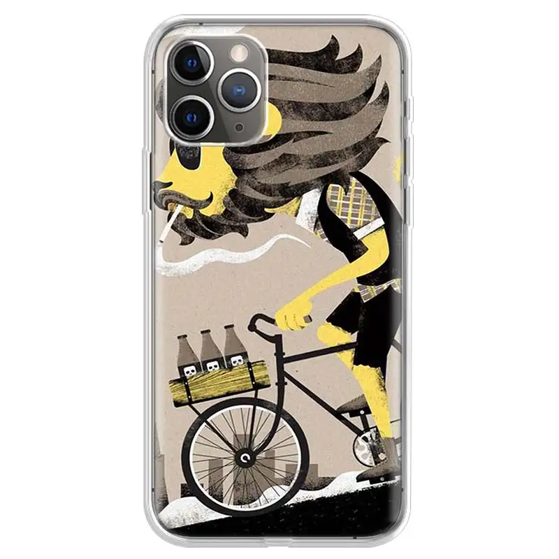 Mountain Bike Adventure Pattern Soft TPU Phone Case