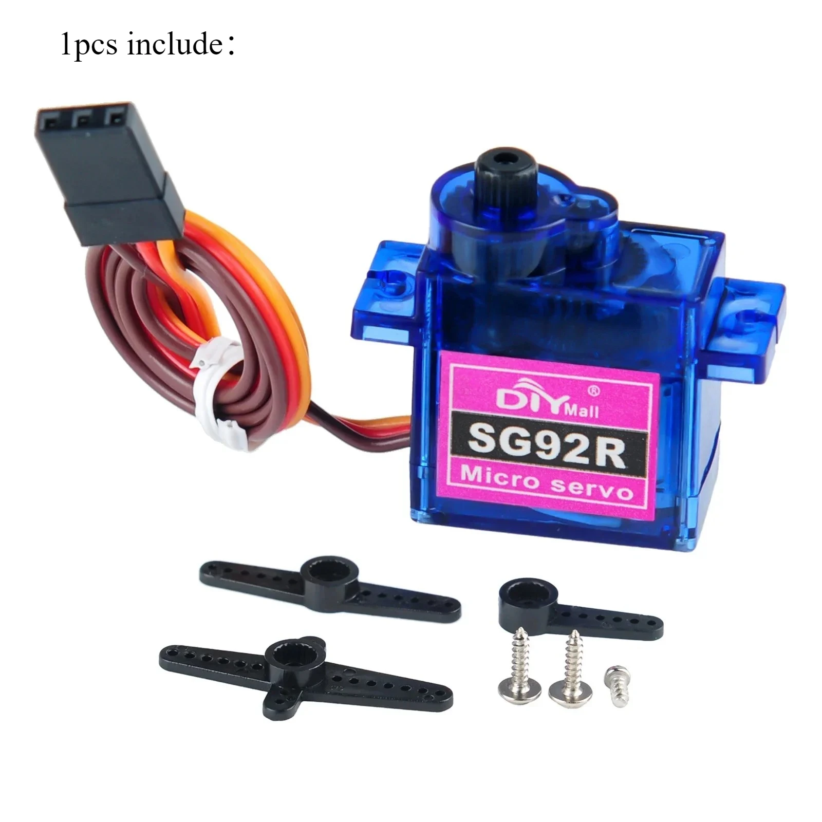 Angle de rotation réglable du Micro Servomoteur SG92R 9g, avec indicateurs pour 180°, 270° et 360°.