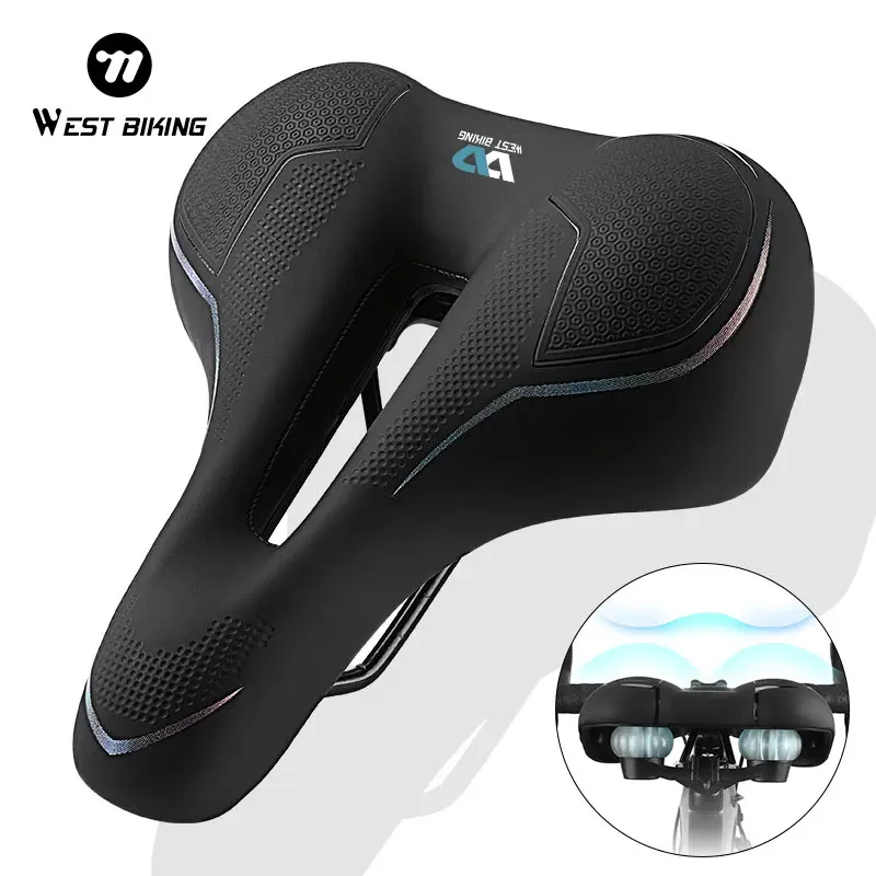 Bicycle saddle WEST BIKING bicycle ergonomic saddle MTB road bike rail thicken shockproof cycling seat