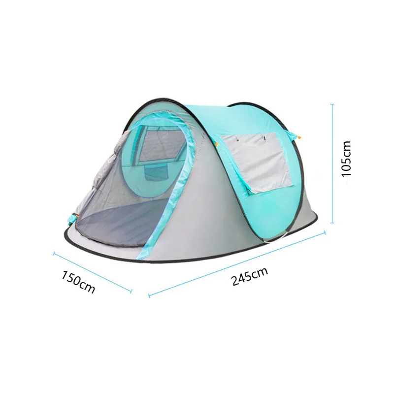 Outdoor Camping Tent 3-4 People Fully Automatic Speed Opening Ultra Lightweight Portable Rainproof Beach Tent
