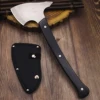 WPKOPYA German Ebony handle D2 steel (15.2 ") Full Tang multi-purpose axe, Tactical outdoor survival Axe, outdoor EDC tool axe 2