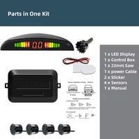 Car LED Parking Sensor Kit 4 Sensors 22mm Backlight Display Reverse Backup Radar Monitor System 12V 8 Colors - Image 6