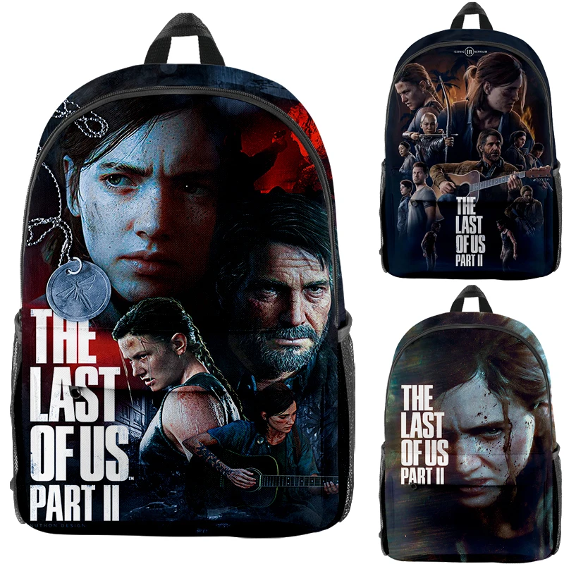 

The Last of Us Part 2 Backpacks For Boy Girl School Bags Canvas Students Rucksack Cosplay Travel Bags Oxford Casual Schoolbag