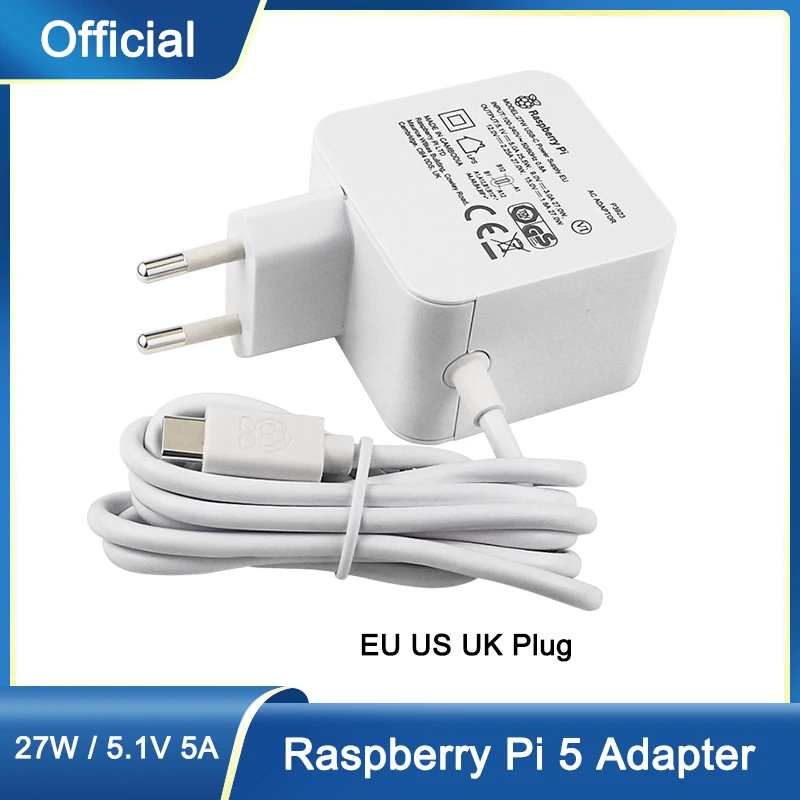 Official Raspberry Pi Power Supply 27W USB-C Power Supply 5.1V5A