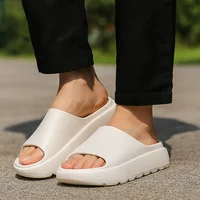 Thick Bottom Slip-On Beach Sandals Women's Versatile Outdoor Wear Heightening Soft Comfortable EVA Coconut Slippers