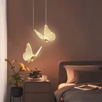 LED Modern Butterfly Pendant Light Ceiling Pendant Light, Bedside Indoor Living Room Dining Room Kitchen Decoration Lighting 2