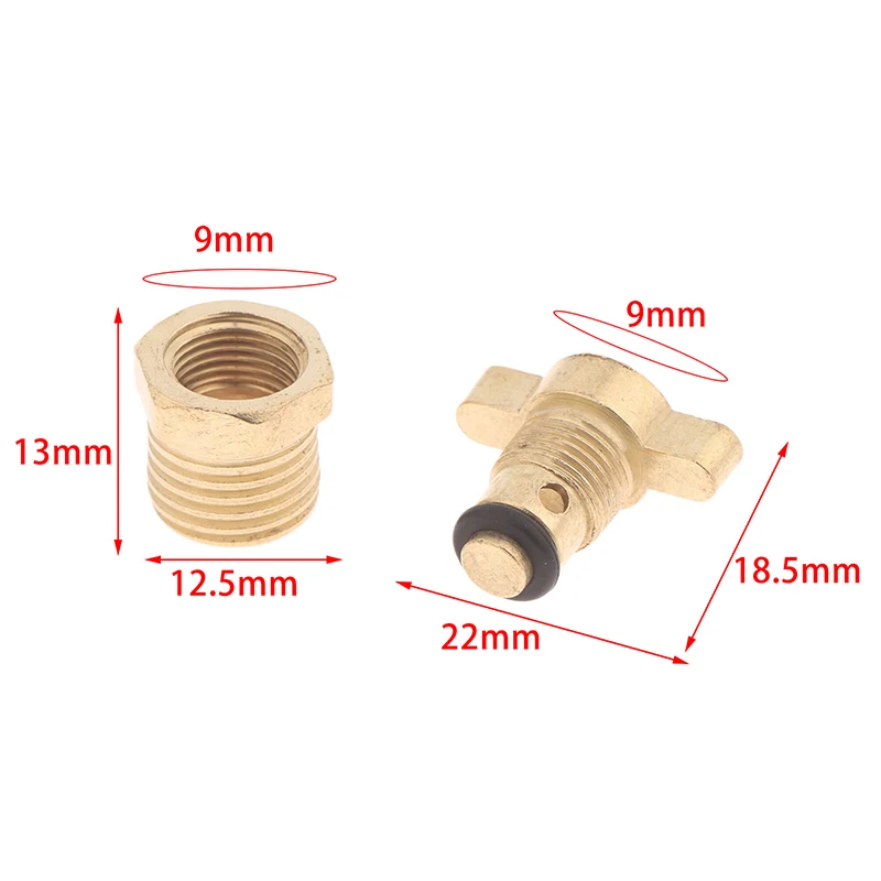 Set of 3, 1/4 Brass Air Compressor Drain Screw, Perfect Replacement For Screw Compressor Equipments