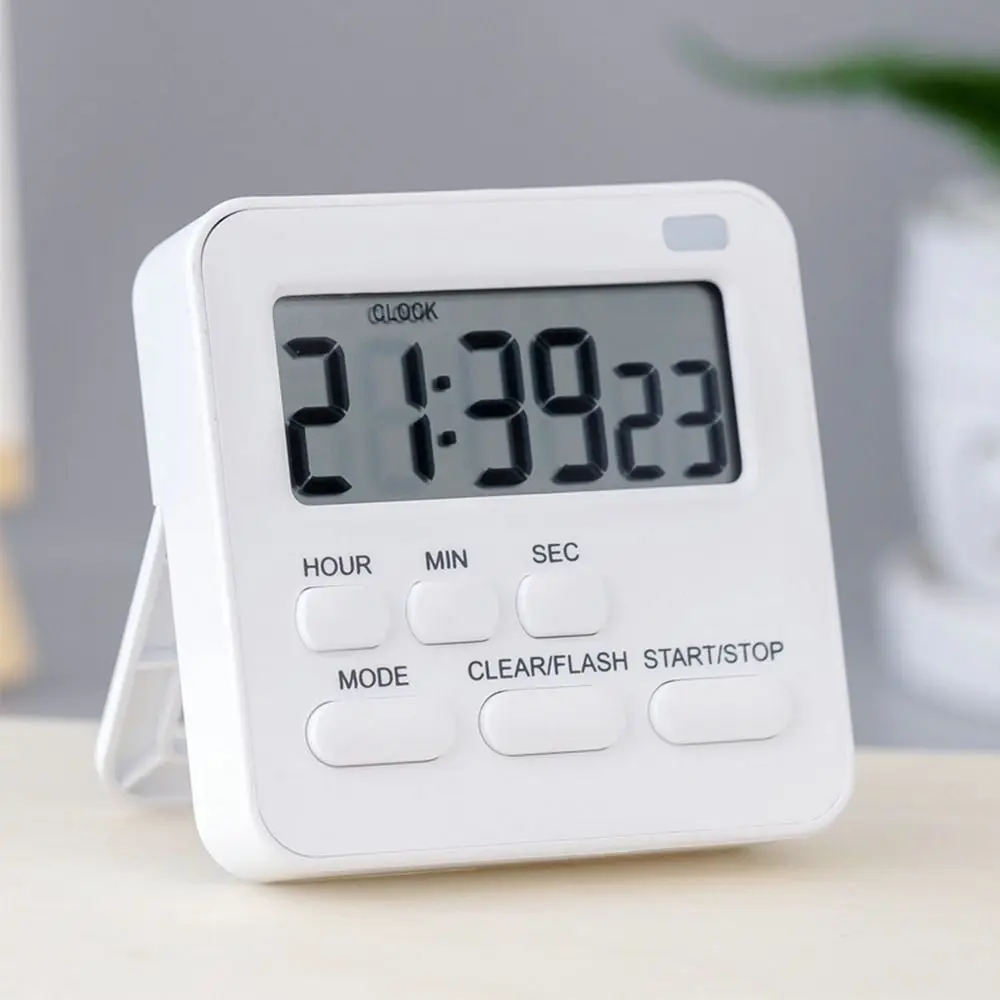 Digital LCD Display Kitchen Timer with Alarm Clock Function