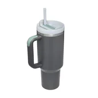 Personalized 40 oz Tumbler with Handle Lid Straw 40oz Stainless Steel Water Bottle Vacuum Thermos Cup Travel Car Coffee Mug 4