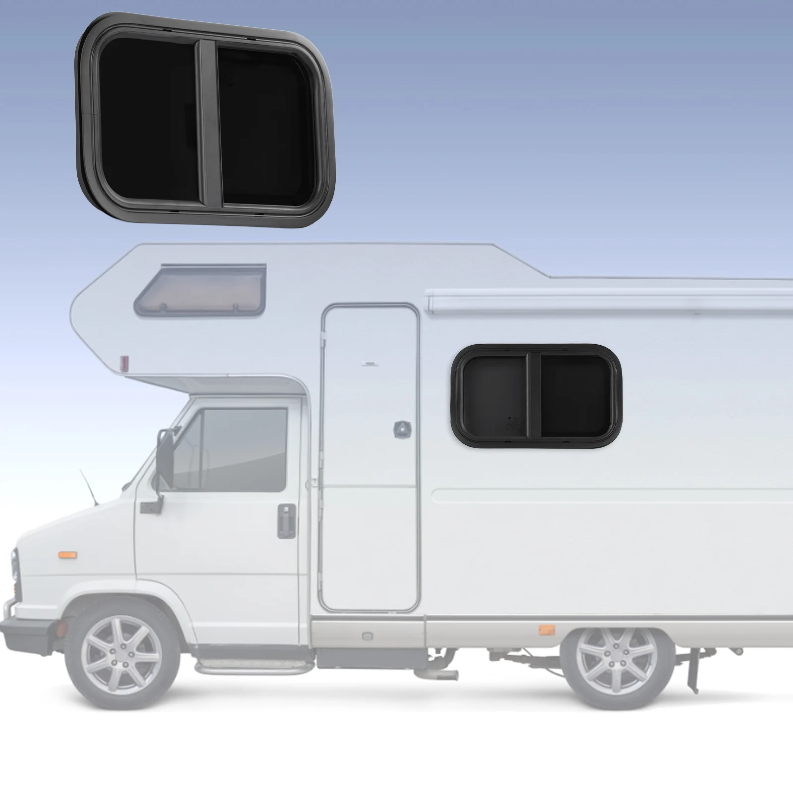 RV-Schiebefenster mit abgerundeten Ecken, wasserdicht, UV-beständig, glatt poliert, für Wohnmobile und technische Fahrzeuge – Detail 4