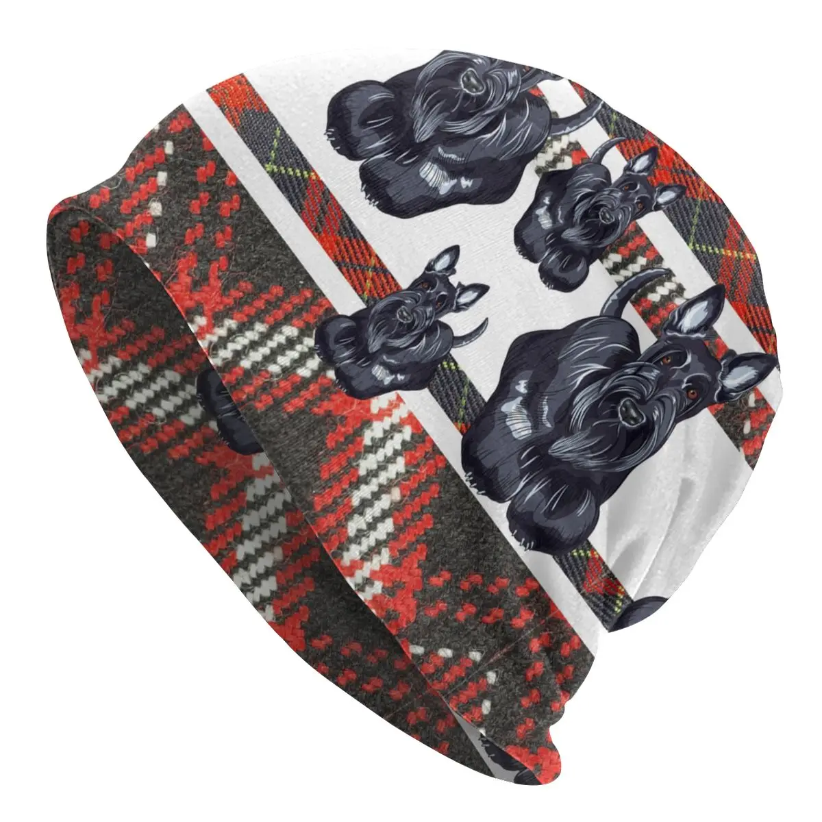 

Unisex Winter Warm Bonnet Homme Knitted Hats Street Scotty's Have Tartan Taste Beanie Cap Outdoor Dog Scottie Beanies Caps
