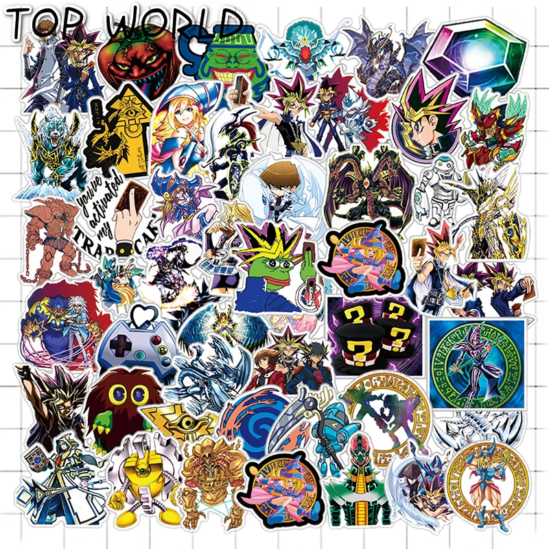 10/50Pcs/set Yu-Gi-Oh! Classic Anime Game Cartoon Stickers For Luggage Decoration Laptop Case Helmet Water Bottle Suitcase DIY