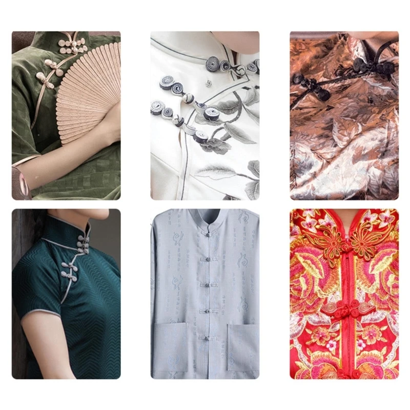 5 Pairs Handmade Cheongsam Sewing Fasteners Chinese Knots Buttons Chinese Closure Sewing Fasteners for Sweater 3