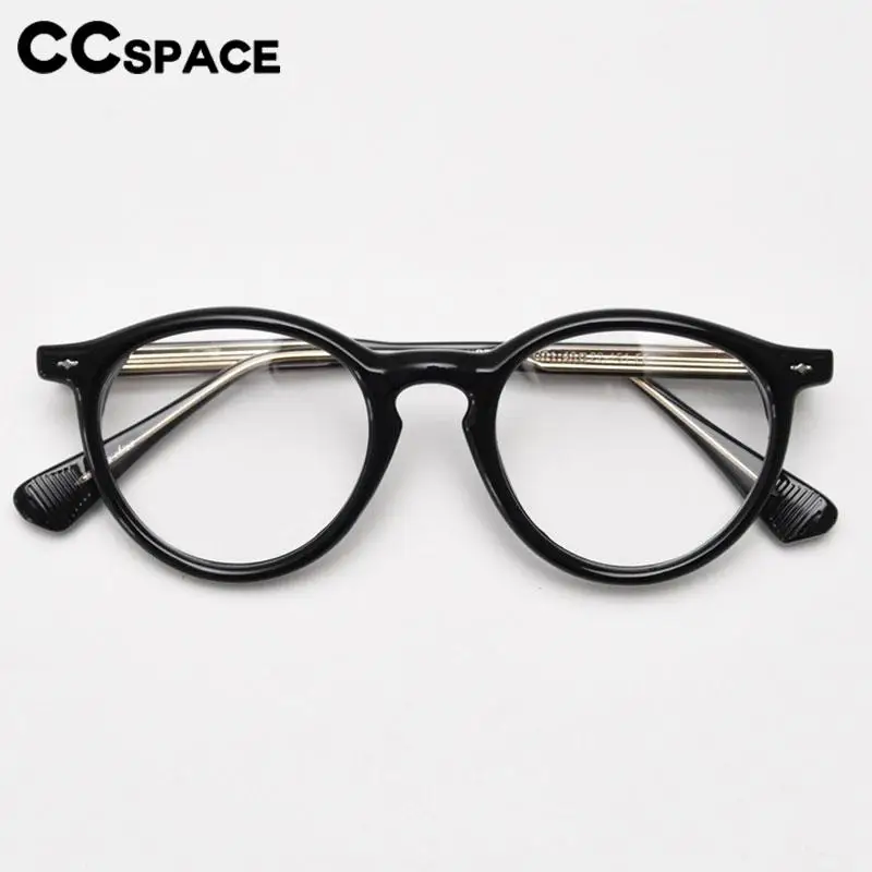 57022 Retro Myopie Brillengestell Dame Mode Niet Optische Transparente Gläser Männer Universal Rezept Brillengestelle