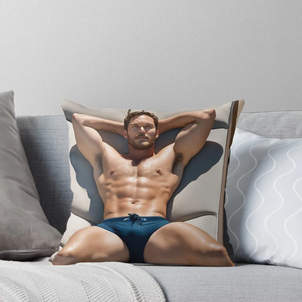 

chris pratt relaxing Throw Pillow Sofa Cushions Covers Cushion Child