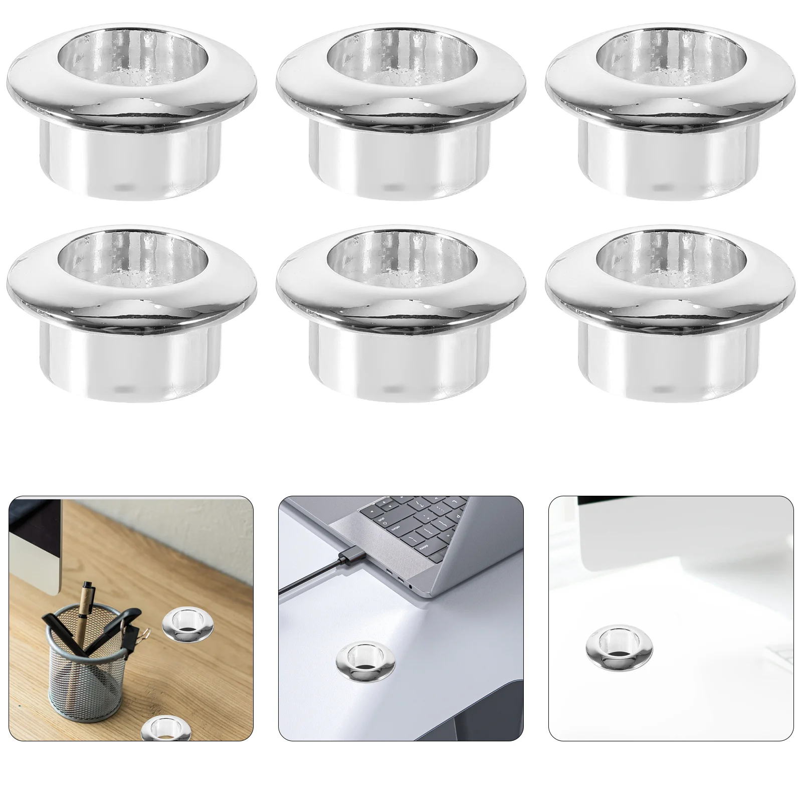 

10pcs Desk Cable Grommets Desk Wire Hole Covers Cable Hole Covers for Home Office