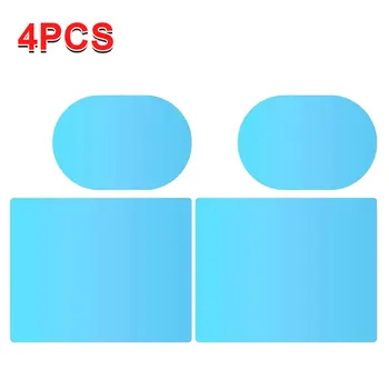 2/4Pc Window Film Car Rear Mirror Protective Film Clear Rainproof Protective Anti-glare Clear Soft Anti Fog Film Car Accessories 1